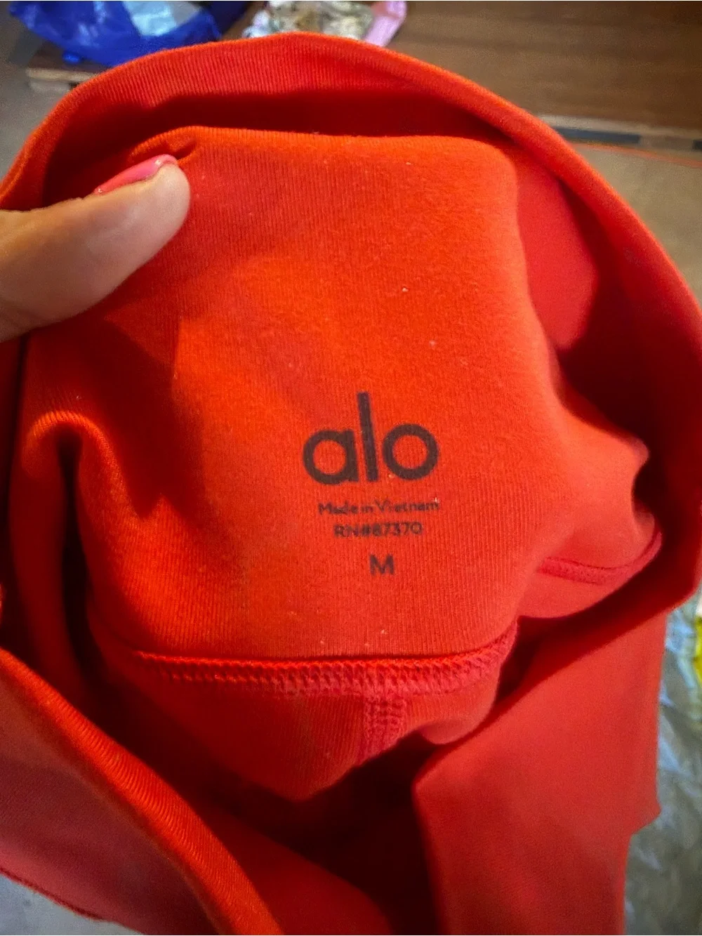 Like new ALO Yoga Red Moto-Panel Leggings size medium
